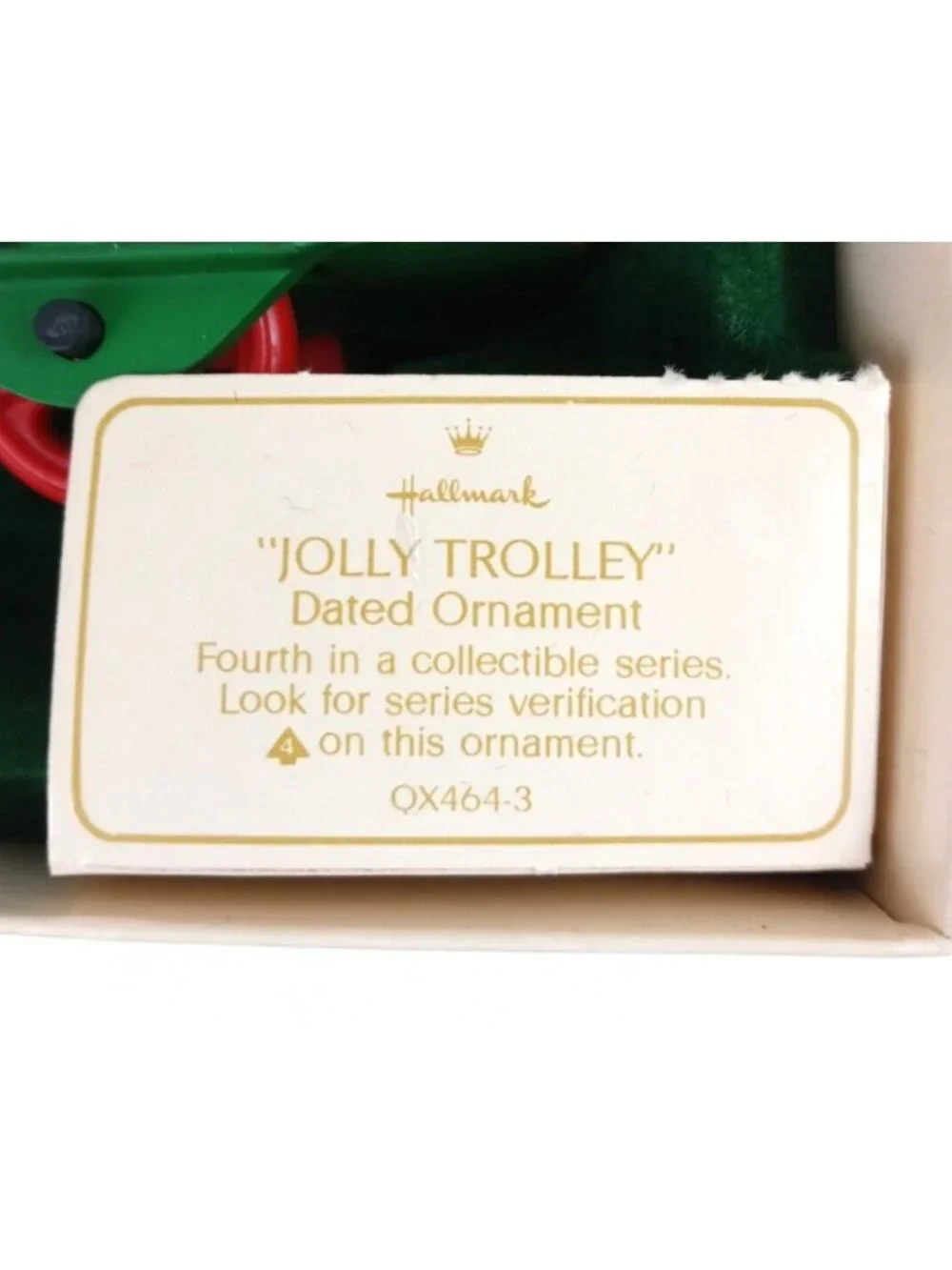 Vintage 1982 Hallmark Keepsake Ornament Jolly Trolley In Original Box